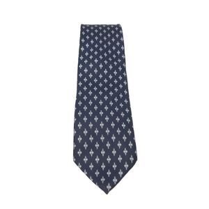 Christian Dior Neck Tie Silk Made Navy Blue Print